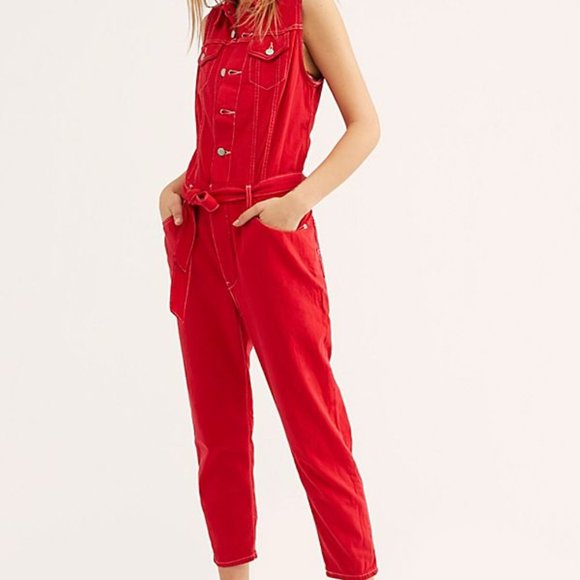 levis red jumpsuit